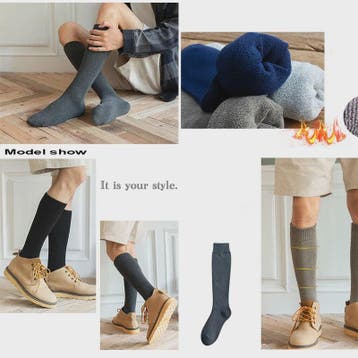6 Paar Heren Kniehoge Thermosokken - Warm & Dik - Compressie, Verzenden, Nieuw