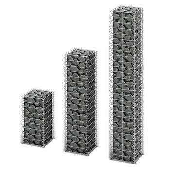 vidaXL 3-delige Schanskorfset gegalvaniseerd draad, Verzenden, Nieuw, IJzer, Minder dan 1 meter