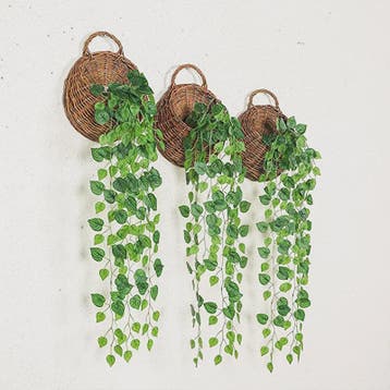 3x Kunstplant Klimop Hangplant - 90cm Nep Groene Slangplant, Huis en Inrichting, Verzenden