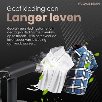2dekans | FLOWSTEAM® Luxe Kledingstomer - Handstomer -, Witgoed en Apparatuur, Ophalen of Verzenden, Zo goed als nieuw