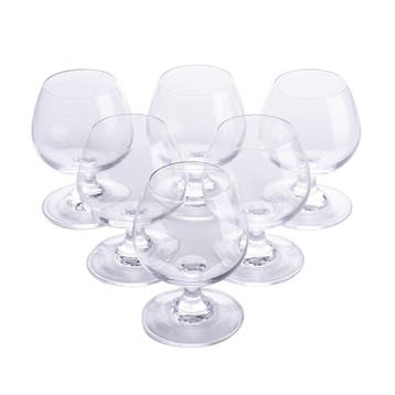 6 Advocaat Glaasjes op Voet - Glas 110ml - Borrelglaasjes 11, Verzenden, Nieuw