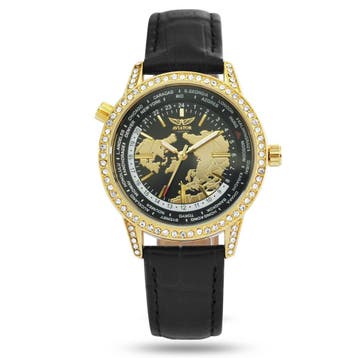 Aviator dames horloge vrouw met leren polsband AVW8633L03, Sieraden, Tassen en Uiterlijk, Nieuw