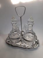 Olie-en-azijnstelletje (3) - Roestvrij staal - e Vetro, Antiek en Kunst, Antiek | Meubels | Tafels