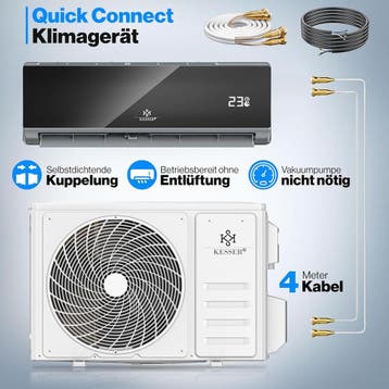 Split Unit Airco - Airconditioning - Quick Connect - Warm &, Verzenden, Zo goed als nieuw