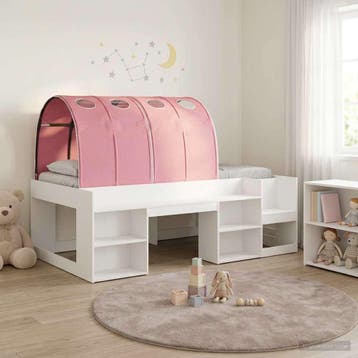 vidaXL Hoge Bedframe voor Kinderen met Opslag 3 st Wit en, Verzenden, Nieuw, Wit, Hout