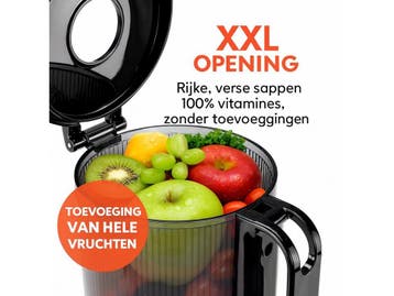 Lebenlang - Slow Juicer - Koude pers-technologie - Zwart, Verzenden, Nieuw