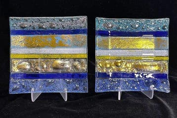 Coppia di Piatti / Svuota Tasche – 15x15 cm - Italia Anni