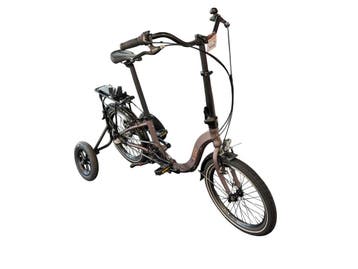 Vouwbare driewieler aluminium, afklikbare zijwielen, compact, 20 inch of meer, Versnellingen, Nieuw, Totaal opvouwbaar