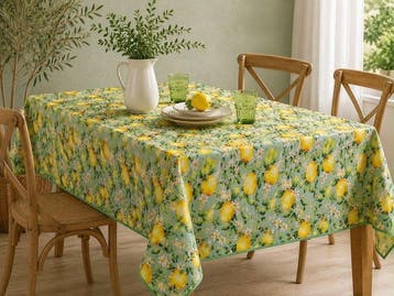 Elegant tafellaken met mediterraan motief uit Amalfi met