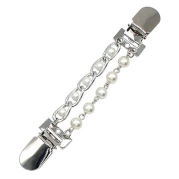 Fako Bijoux - Vestsluiting - Vestclip - Ketting Met Parels -, Verzenden, Nieuw