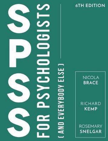 SPSS for Psychologists - Brace Nocola 9781137579225, Verzenden, Zo goed als nieuw, Brace Nocola