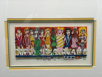James Rizzi (1950-2011) - GIRLS ON THE STREET3D silkscreen