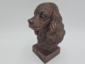 Bust of a american cocker spaniel bust dog statue - home dec, Verzamelen, Verzenden, Nieuw