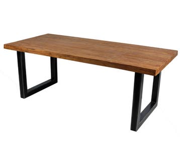 Eetkamertafel gerecycled teak, Nieuw