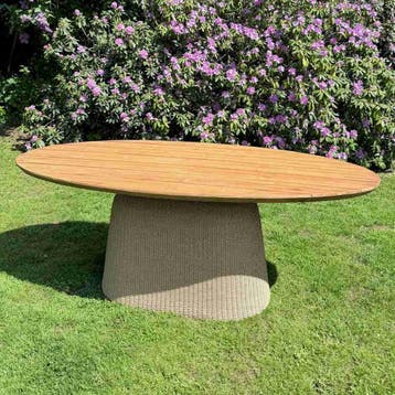 Ovale tuintafel Ubud -  200x100 cmOvale tuintafels, Ophalen of Verzenden, Nieuw