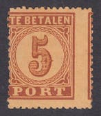 Nederland 1870 - Portzegel met groot waardecijfer, misdruk, Postzegels en Munten, Postzegels | Nederland, Gestempeld