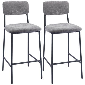 TRUUSK Set van 2 Barkrukken - Gevoerde Hoge Stoelen - Voor K, Verzenden, Nieuw