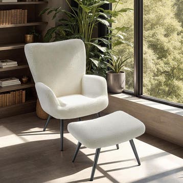 Fauteuil Hygge gestoffeerd, ergonomisch, draagkracht 150 kg, Verzenden, Nieuw