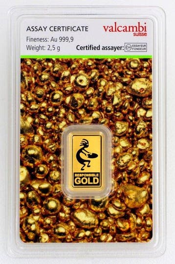 2,5 Gramm - Goud .999 - ESG / Valcambi SA - Verzegeld en met