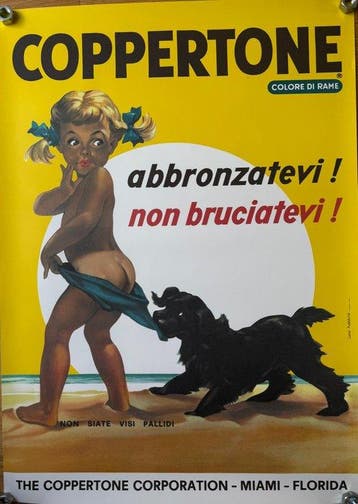 Lenzi Pubblicita - Coppertone, Antiek en Kunst