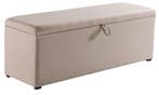 Ritz Opbergbank Creme & Grijs - diverse maten, Huis en Inrichting, Banken | Voetenbanken en Poefen, Verzenden, Nieuw