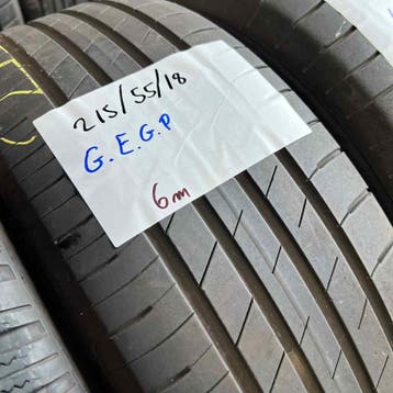 2 x Goodyear 215-55-18 Zomerbanden 6mm, 18 inch, Ophalen of Verzenden, Band(en), Personenwagen