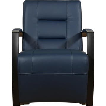Set van 2 Leren fauteuils Magnificent - Massif Azzurro, Nieuw, Ophalen of Verzenden, 50 tot 75 cm, Leer