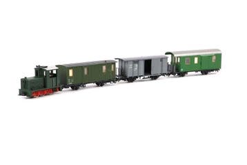 Egger-Bahn, Roco H0e - Treinset (4) - Diesellocomotief met, Hobby en Vrije tijd, Nieuw