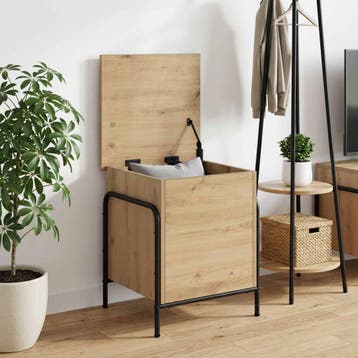 vidaXL Opbergbox Artisanaal eiken 80 x 40 x 49,5 cm Bewerkt, Verzenden, Nieuw