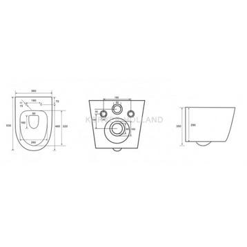 Rimless Wandcloset BWS Mark Met Toiletzitting Softclose En, Ophalen of Verzenden, Nieuw