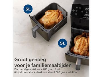 Philips Dual-Stacked Airfryer 4000 Series - NA460/00 - 10 L, Verzenden, Zo goed als nieuw