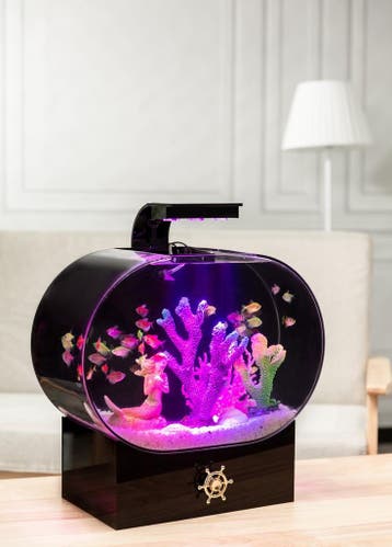Aquarium 25 liter van plexiglas (acryl) met RGB LED + meubel, Dieren en Toebehoren, Ophalen of Verzenden, Nieuw, Leeg aquarium