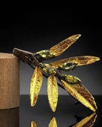 Olivijn - Zilver - Broche - Botanische elegantie