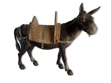 sculptuur, Presepe Napoletano - Asino Antico - fine 800 - 32