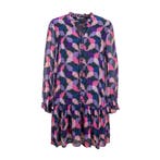 Frogbox • zigzag jurk • 36, Kleding | Dames, Jurken, Verzenden, Paars, Nieuw, Maat 36 (S)