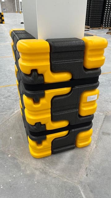 Column Sentry FIT System – Kunststof kolombeschermer - Geel, Verzenden
