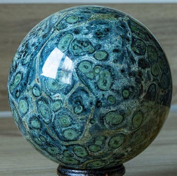 Jaspis Fine Large green Kambaba Eldariet sphere - Hoogte: