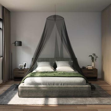 vidaXL Klamboe voor bed 156 mesh Zwart 56 x 220 cm, Verzenden, Nieuw, Zwart