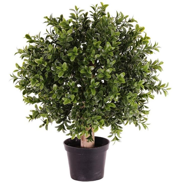 Buxus bol kunstplant op stam in pot Dia 25 cm - UV-bestend.., Huis en Inrichting, Kamerplanten, Ophalen of Verzenden
