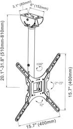 TV Beugel - 26 - 55 inch - TV muurbeugel - Draaibaar en kant, Verzenden, Zo goed als nieuw