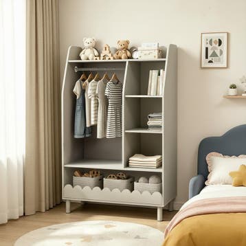 Kinder kledingrek met golvende randen - 80 x 40 x 120 cm, Verzenden, Nieuw