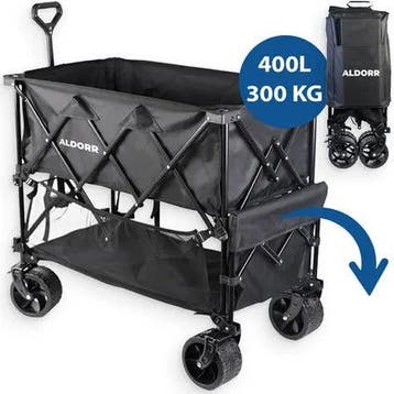 2dekans | Aldorr Bolderkar XXL - Zwart - 400 Liter -, Ophalen of Verzenden, Zo goed als nieuw