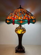 XXL Tiffany stijl tafellamp Studio Orange DRAGONFLY lamp met