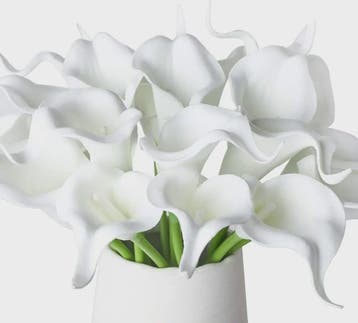 20x Kunstbloemen Calla Lelie - Real Touch Latex - Pure Wit, Verzenden, Nieuw