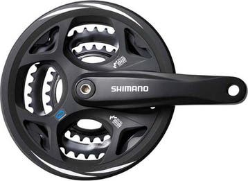Shimano Crankstel Altus M311 7/8s 42-32-22t 170 Mm Zwart, Ophalen of Verzenden, Zo goed als nieuw, Shimano