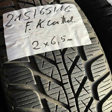 2 x Fulda 215-65-16 Winterbanden 6,5mm, 16 inch, Band(en), Personenwagen, Gebruikt