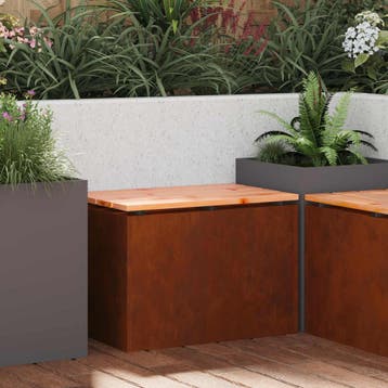 vidaXL Tuinbank Roestig 60 x 40 x 43 cm Cortenstaal, Verzenden, Nieuw