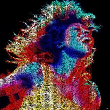 David Law - Crypto Tina Turner V - Format XL 60x60