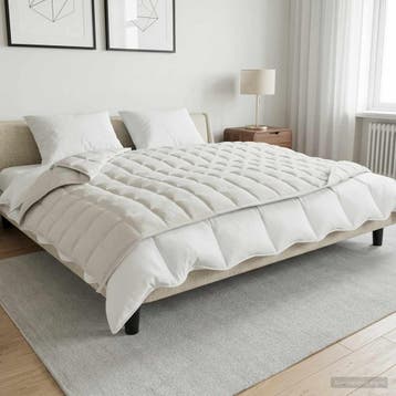 vidaXL Verzwaringsdeken Wit 155 x 220 cm 11 kg 100% Katoen, Verzenden, Nieuw, Wit