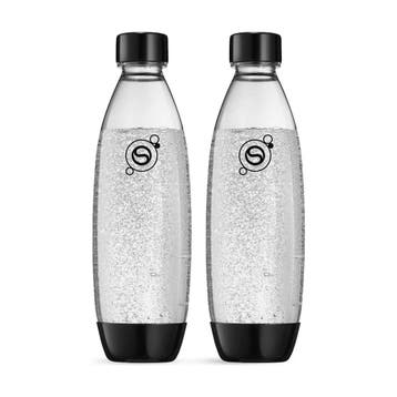 sodastream 2x Fles 1L FUSE Duopack, Zwart (Keuken), Verzenden, Nieuw